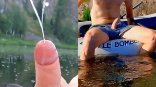 amateur (gay) Straight guy cums powerfully while rafting down the river big cock (gay) masturbation (gay)