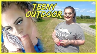 amateur CHUBBY GIRL FROM HAMBURG GERMANY GETS FUCKED OUTDOOR CUMSHOT IN MOUTH bbw cumshot